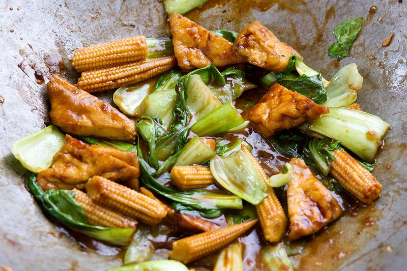 Baby Corn And Tofu Stir-Fry