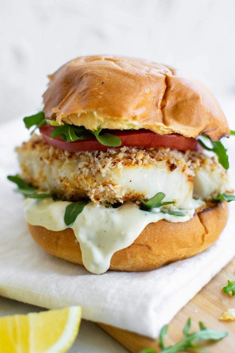Crispy Fish Sandwich With Lemon Mayo