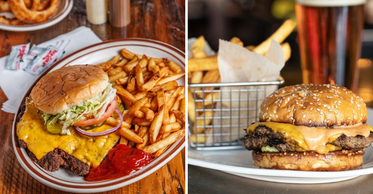 burger and fries