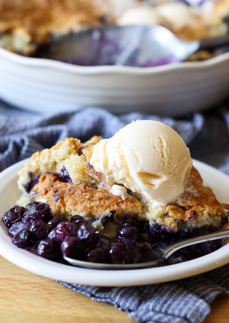 One-Bowl Blueberry Cobbler