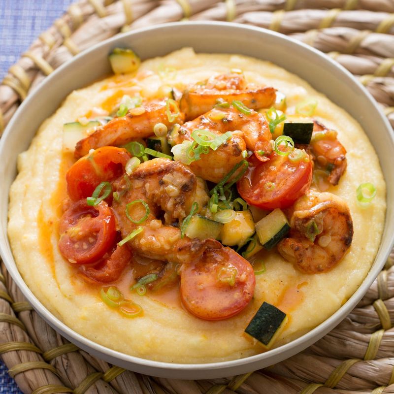 Shrimp And Grits With Summer Squash