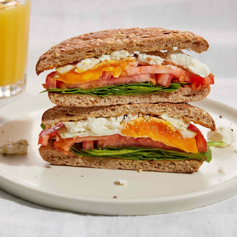 Tomato Egg Breakfast Sandwich