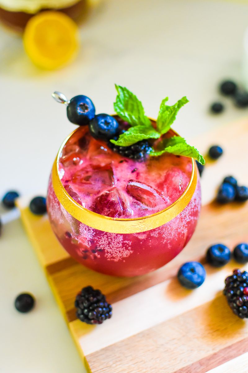 Blueberry Bourbon Smash