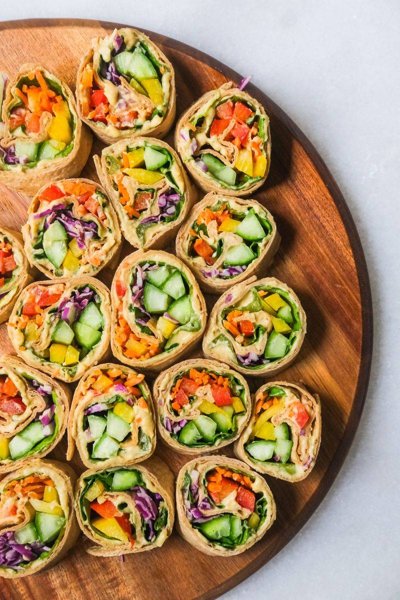Hummus Veggie Pinwheels