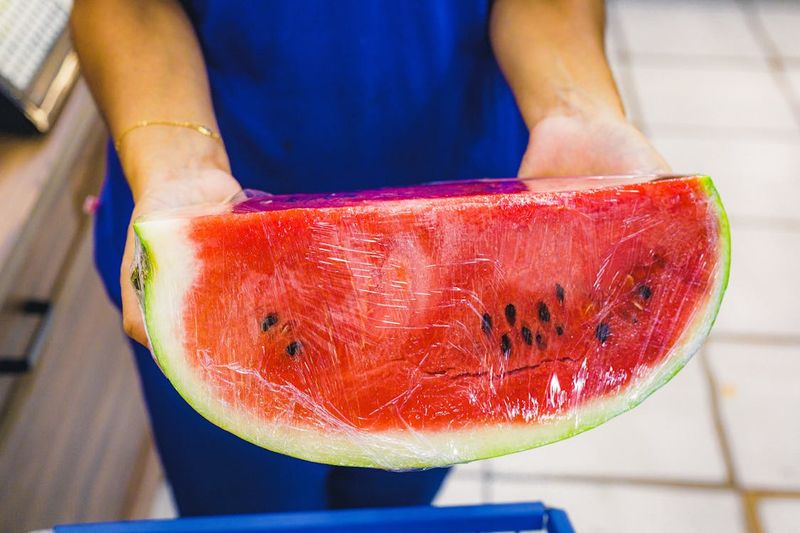 Wrap Sliced Watermelon Tightly
