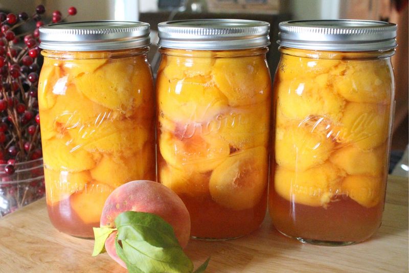 DIY Canned Peaches In Light Syrup