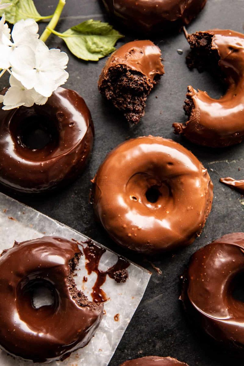 Chocolate Fudge Baked Donuts