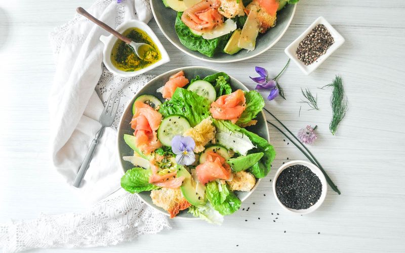 Caesar Salad With Smoked Salmon