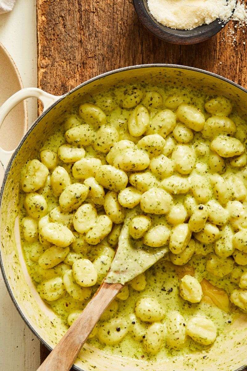 Pre-Cooked Gnocchi With Pesto