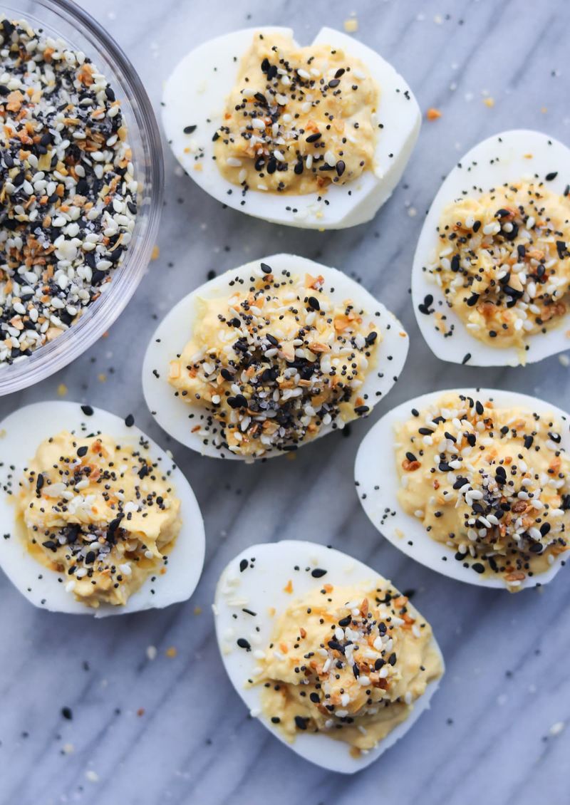 Hard-Boiled Egg With Everything Bagel Seasoning