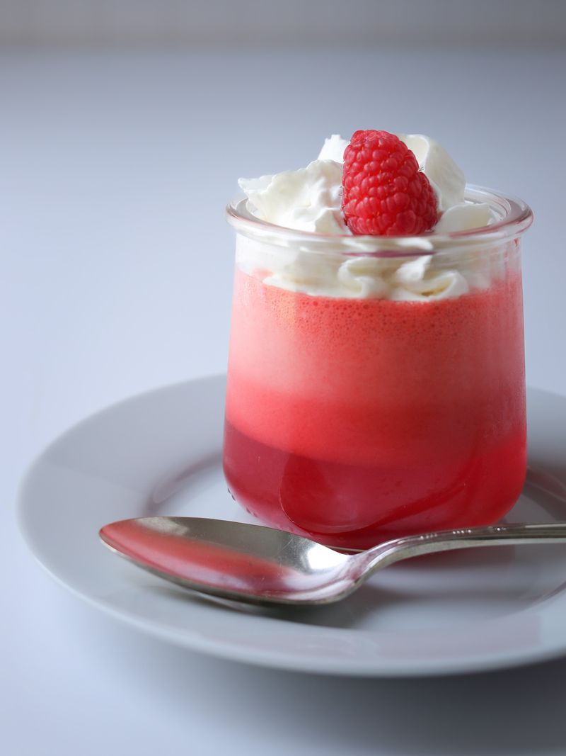 Cup Of Jell-O With Whipped Topping