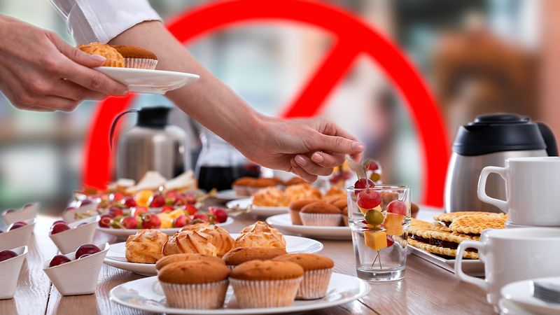 Half-Empty Buffet Trays