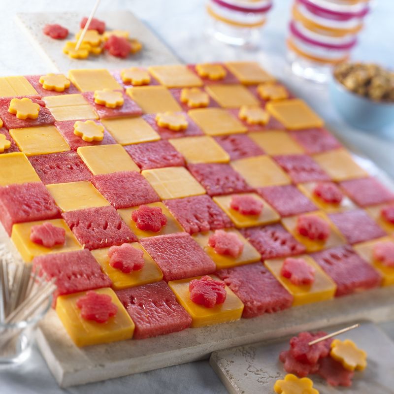 Watermelon Checkerboard Cuts