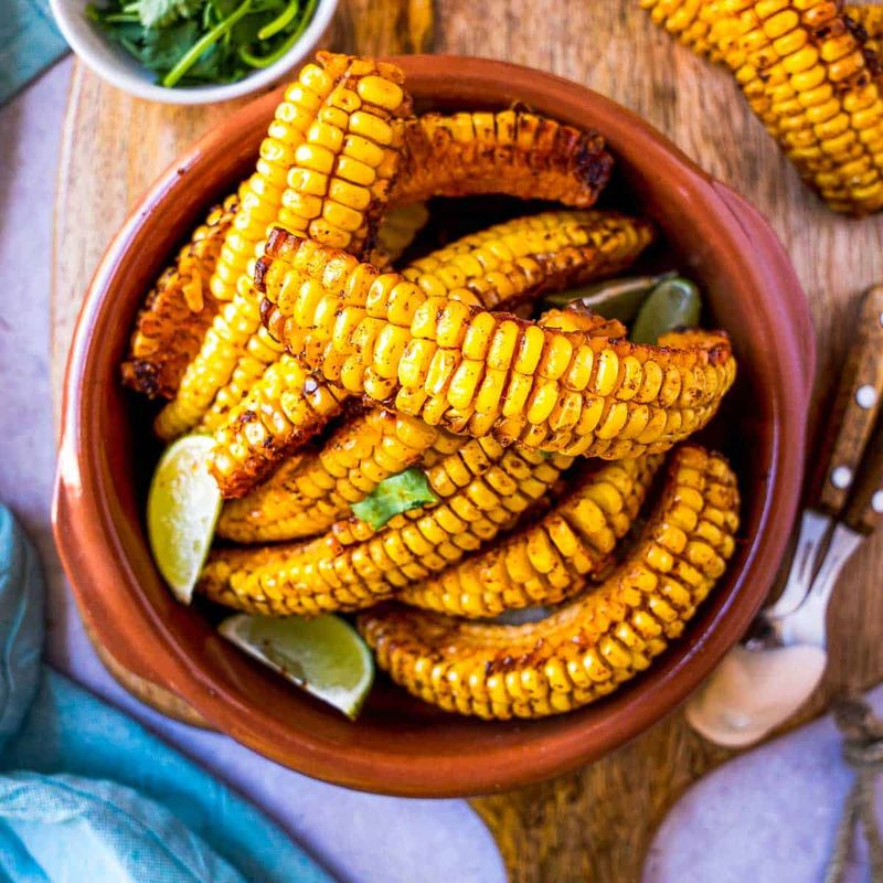 Garlic Parmesan Grilled Corn Ribs