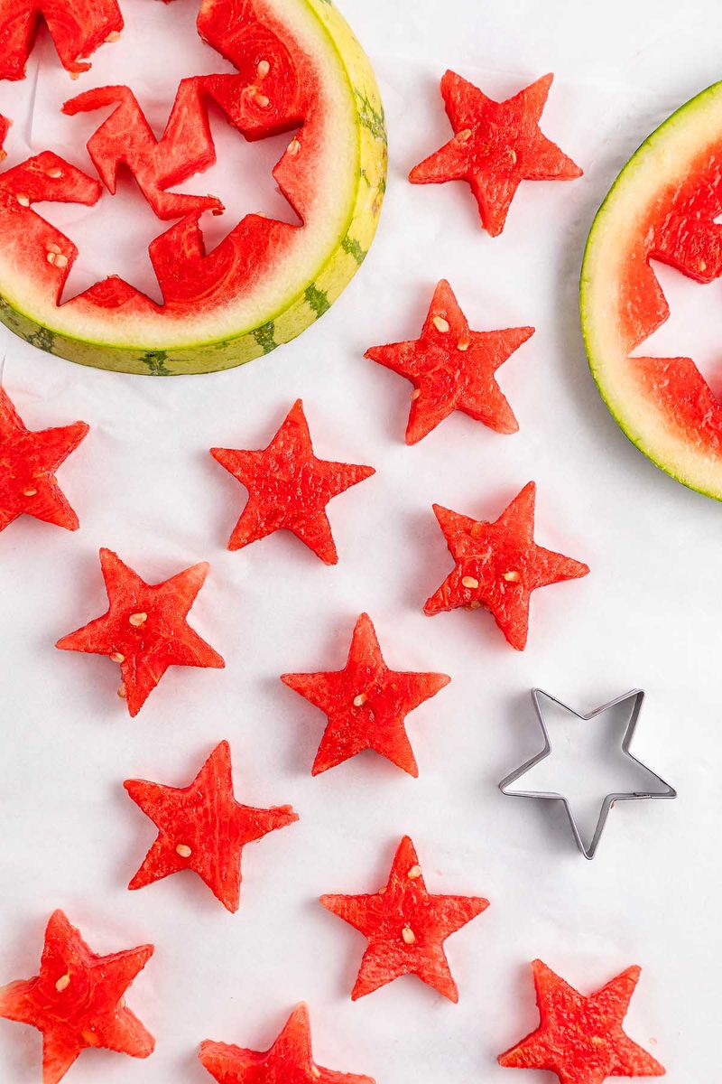 Watermelon Stars With Cookie Cutters