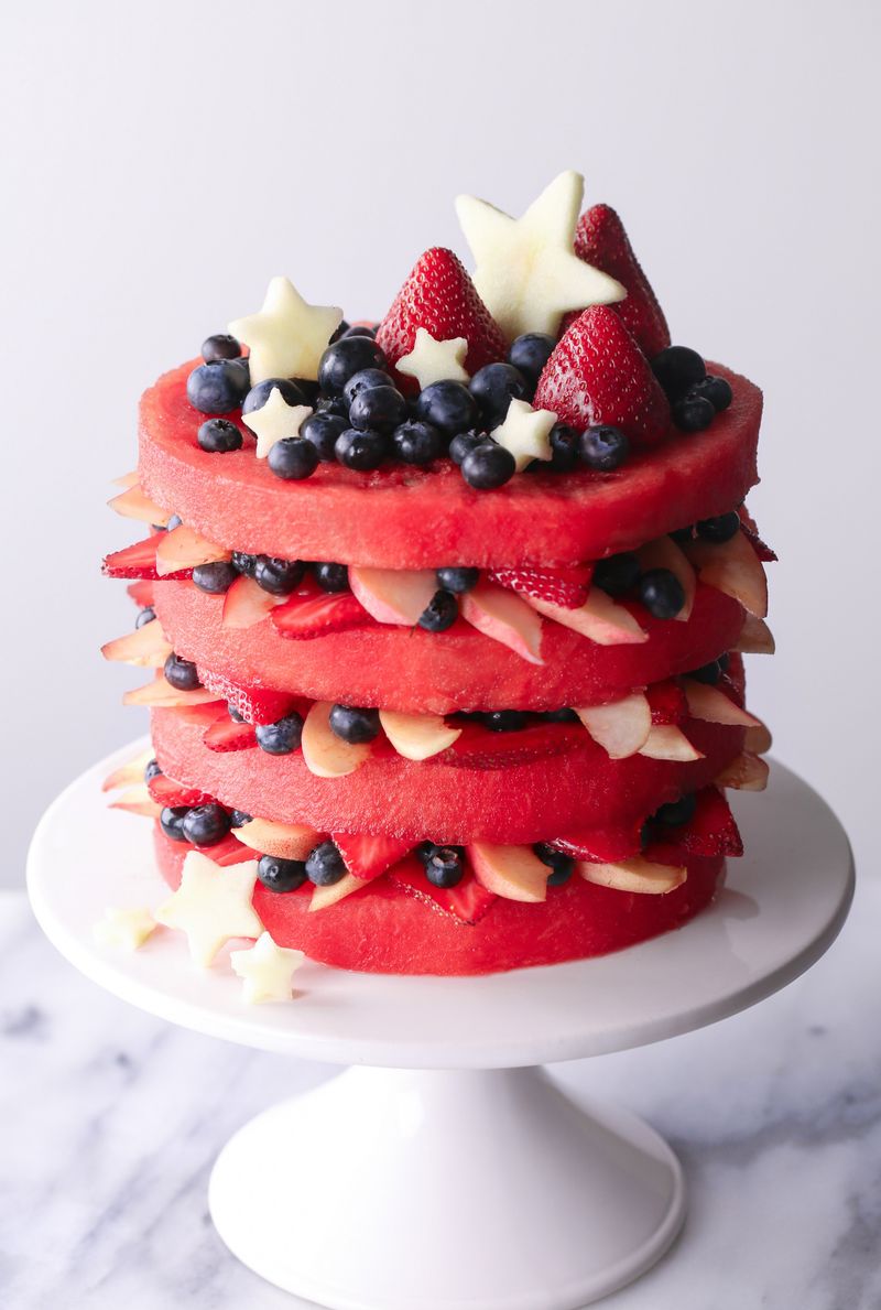 Watermelon Cake Layers