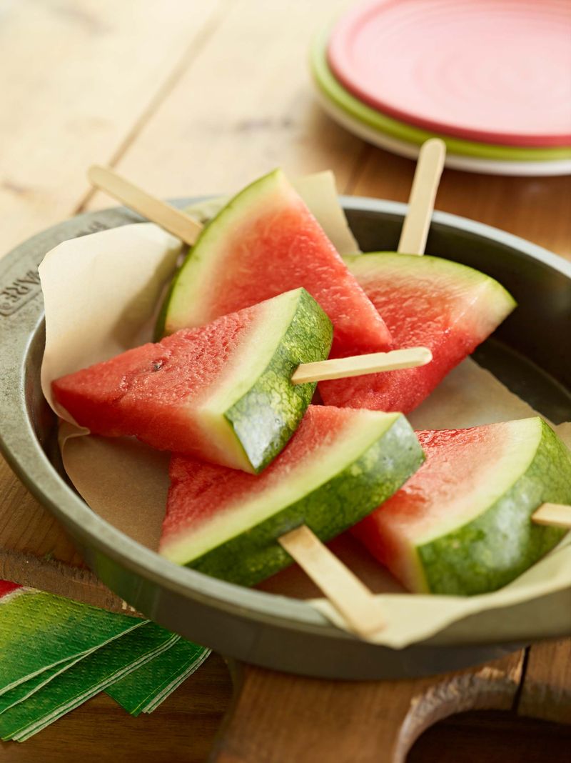 Watermelon Popsicles On A Stick