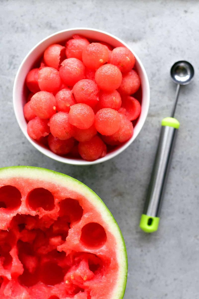 Watermelon Balls With A Melon Baller