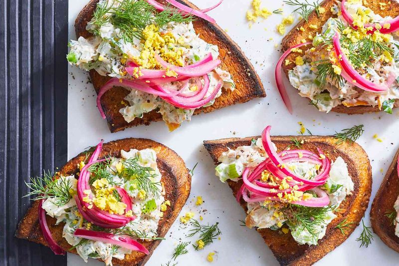 Whitefish Salad On Rye Toast