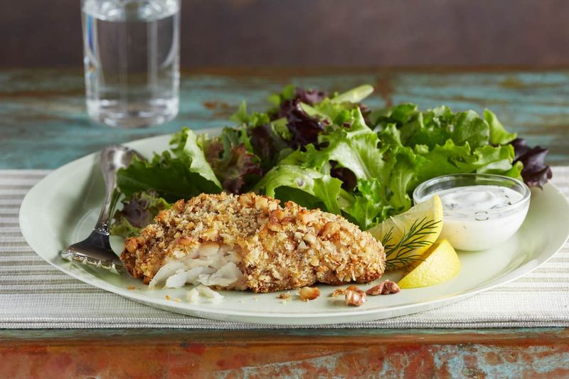 Walnut-Crusted Baked Cod