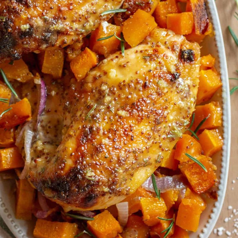 Maple-Mustard Sheet Pan Chicken
