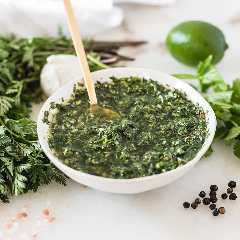 Refreshing Carrot Top Chimichurri