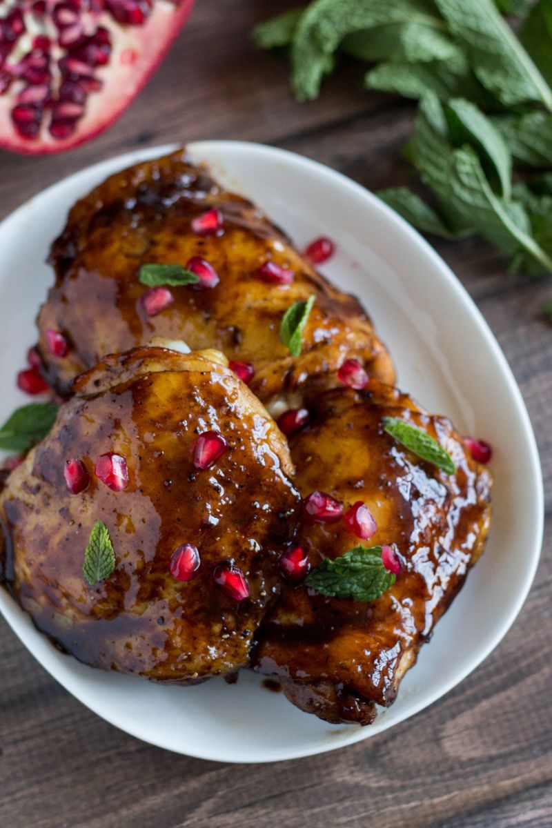 Sweet & Savory Pomegranate Glazed Chicken
