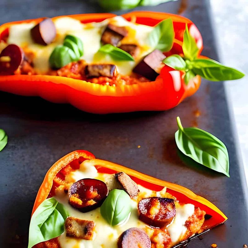 Bell Pepper Pizza Boats
