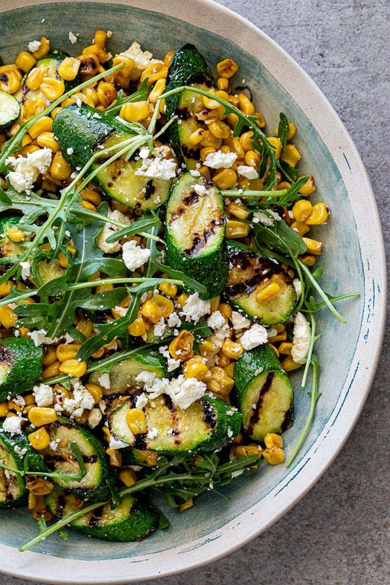 Roasted Zucchini And Corn Salad