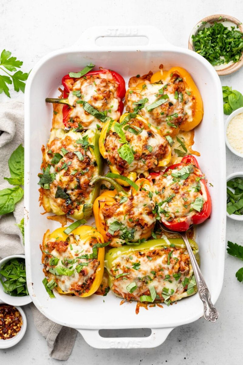 Greek Turkey Stuffed Peppers
