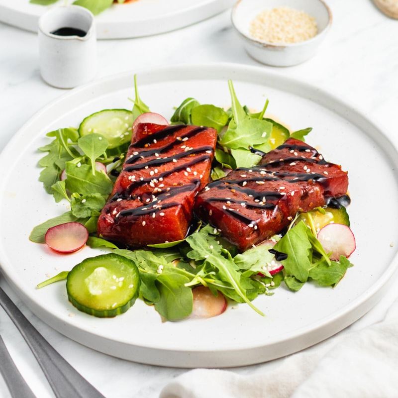 Grilled Watermelon Steaks With Balsamic Glaze
