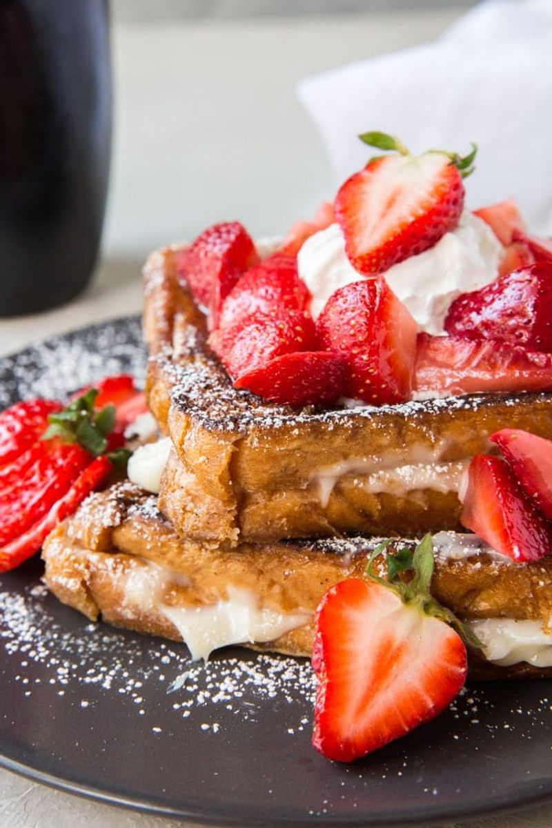 French Toast Stuffed With Cream Cheese And Berries