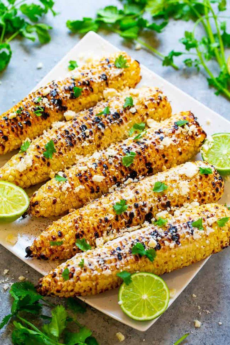 Grilled Corn With Lime And Cotija