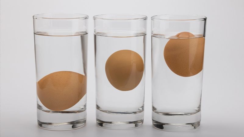 Test If Your Eggs Are Fresh By Dropping Each Into A Glass Of Water