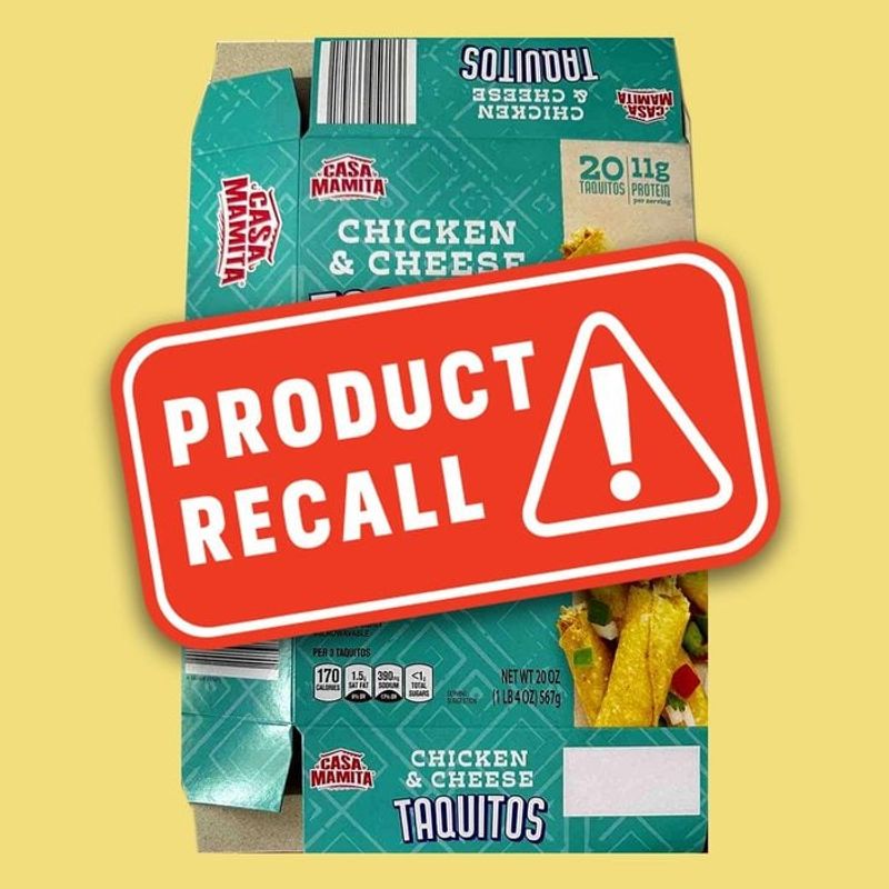 Metal Fragments Found In Chicken Taquitos