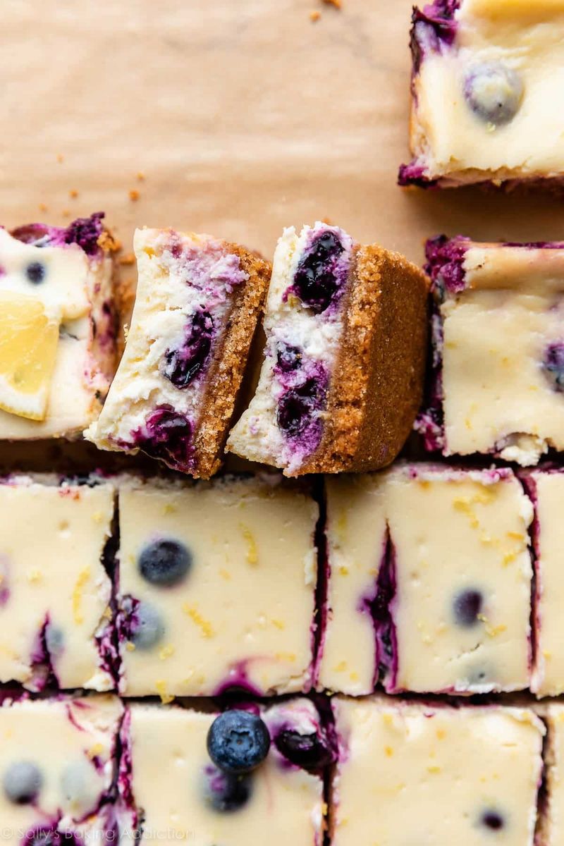 Keto Lemon Bars With Blueberry Sauce
