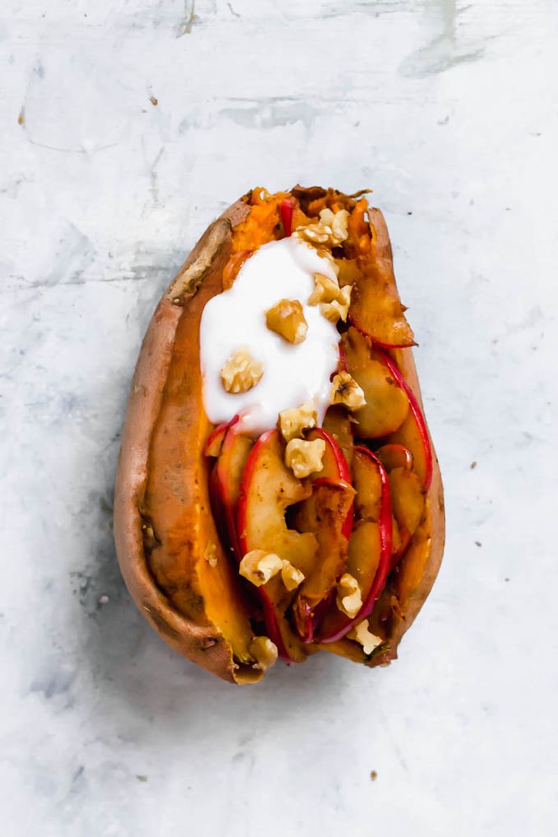 Apple-Stuffed Breakfast Sweet Potatoes