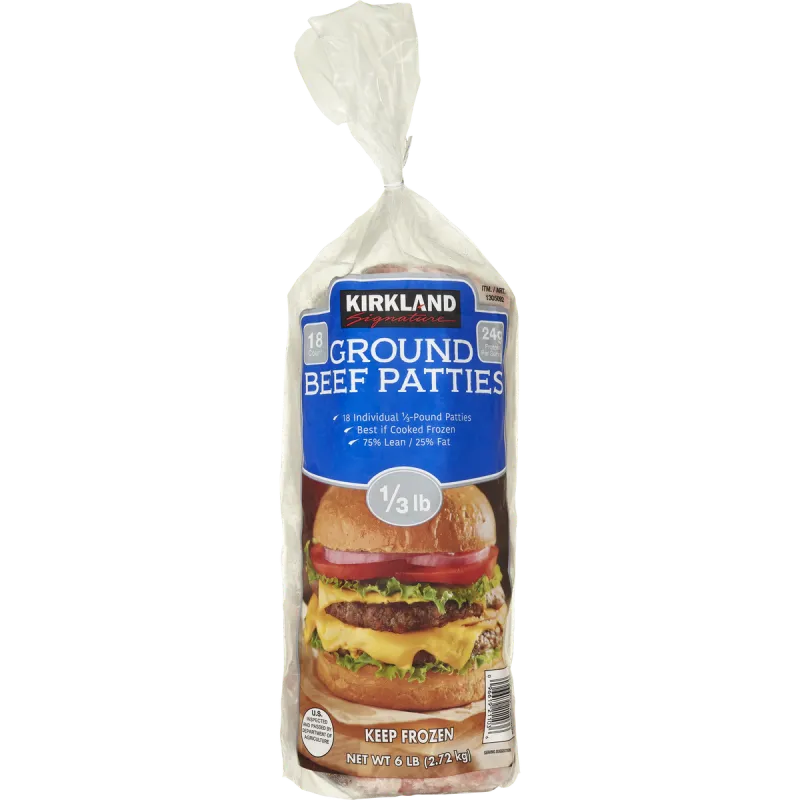 Kirkland Signature Beef Patties (Fresh, 1/3 lb)