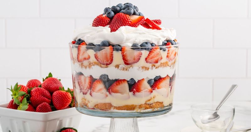 Patriotic Berry Trifle