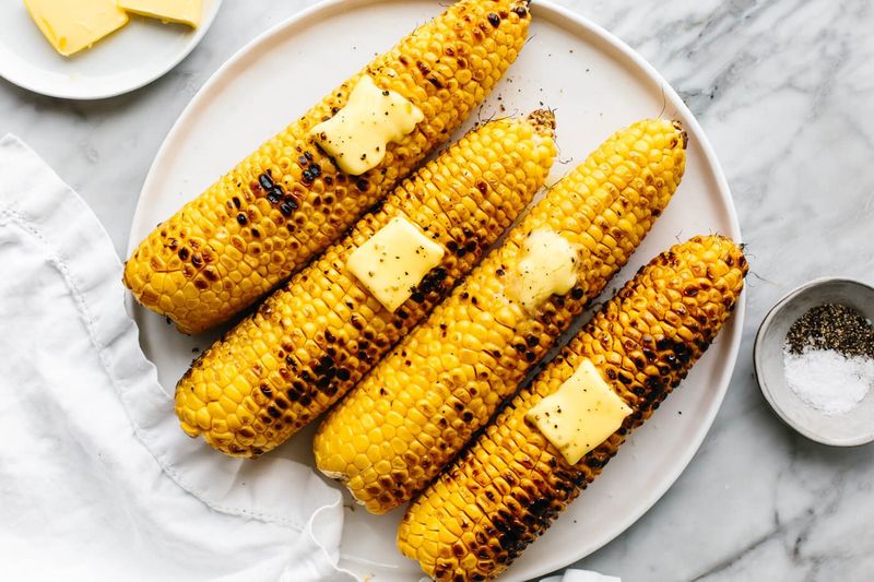 Corn on the Cob With Butter And Sea Salt