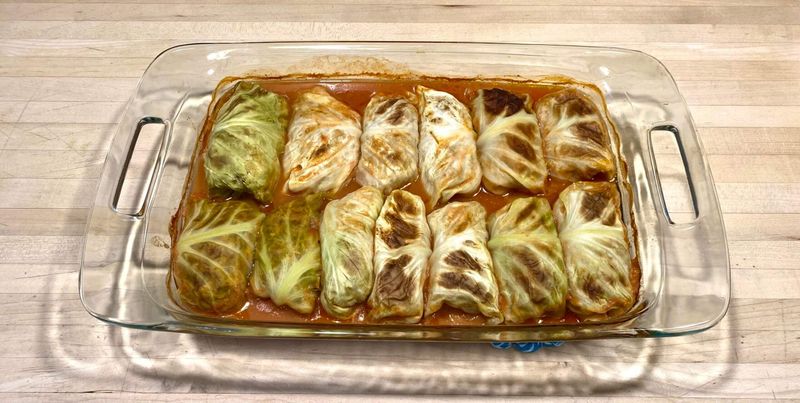 Cabbage Rolls With Mystery Meat