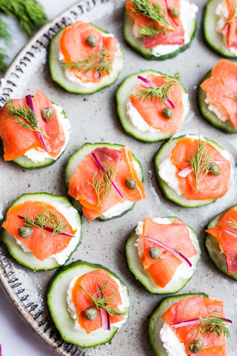 Smoked Salmon Cucumber Rounds