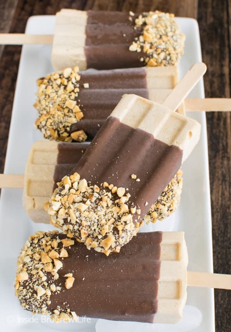 Peanut Butter Banana Chocolate Pops