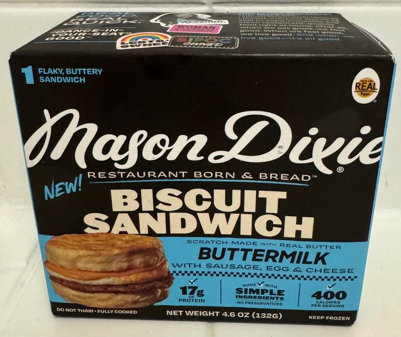 Mason Dixie Buttermilk Biscuit Sandwiches With Sausage & Egg
