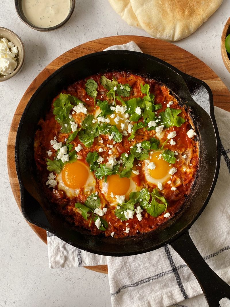 Shakshuka With Feta and Fresh Herbs