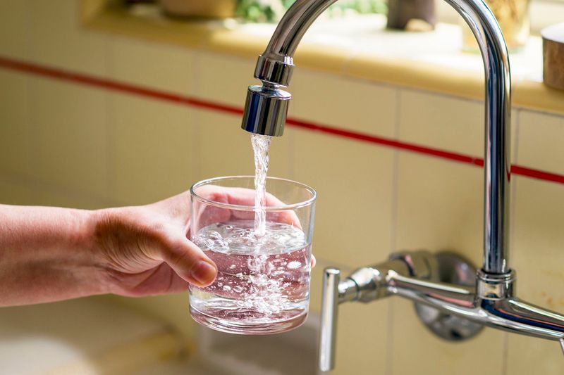 Tap Water and Ice Cubes
