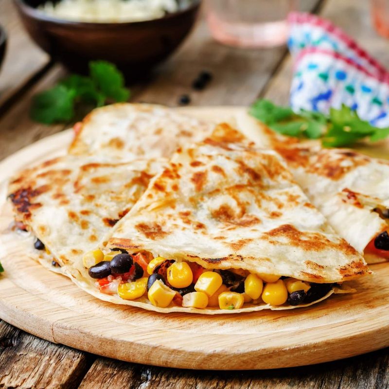 Sweet Corn And Black Bean Quesadillas