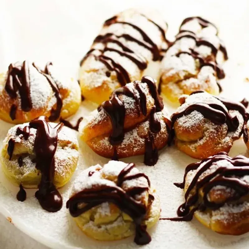 Chocolate-Coffee Cream Puffs