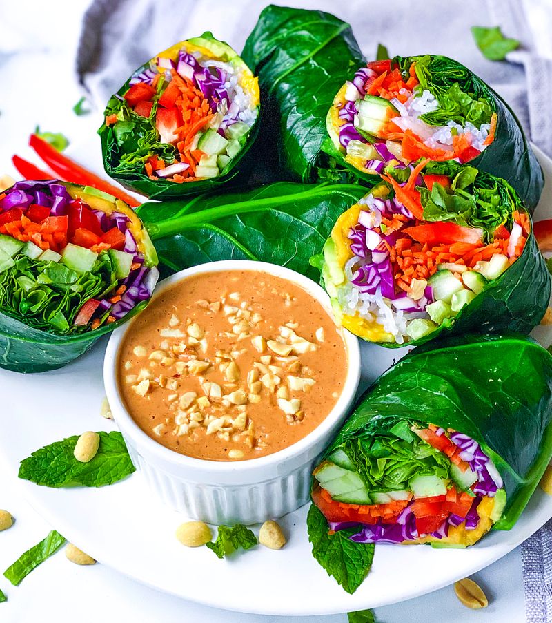 Rainbow Collard Wraps