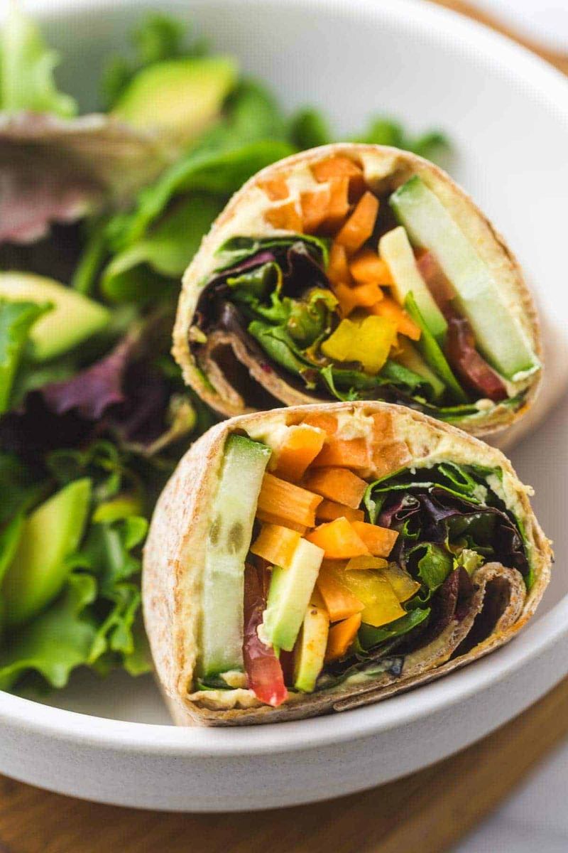 Hummus Veggie Wraps